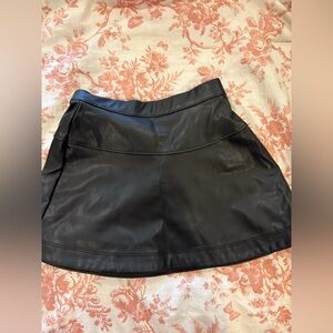 Black pleather Mini Skirt